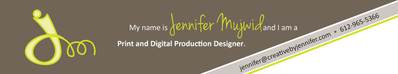 Creative by Jennifer - Print and Digital Production Designer